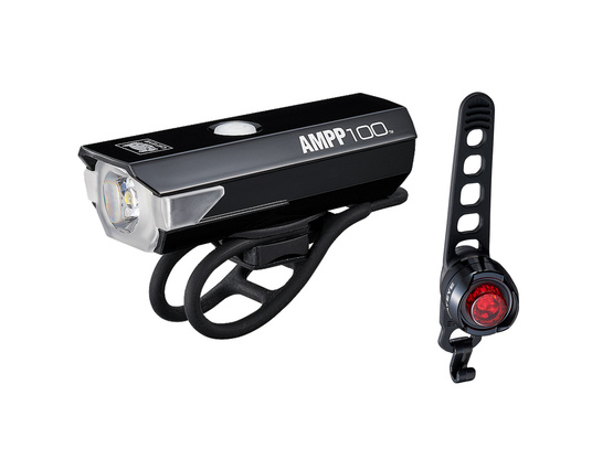 Lampy zestaw Cateye AMPP 100 HL-EL041RC/0RB  TL-LD160