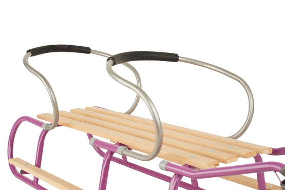Sanki DUO-MAX z podwójnym oparciem fioletowe