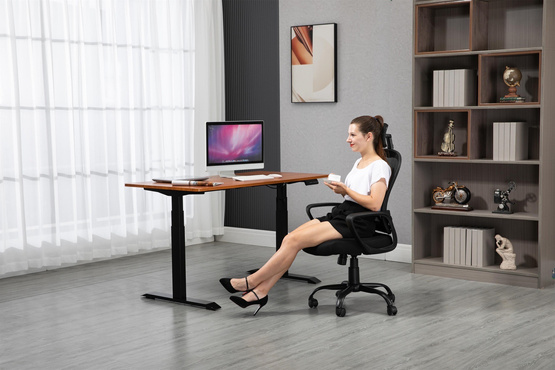 Biurko regulowane VertiGo Dual RXD2-3-3RR czarne 140x70 cm Wysokość: 71-120 cm