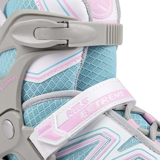 Łyżworolki Nils Extreme NA14169 A niebiesko - szare rozm. L 39-42