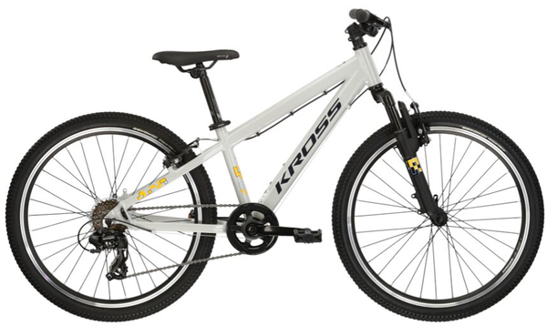 Kross Dust JR 1.0 24 S(12")  rower szary/czarny połysk D1