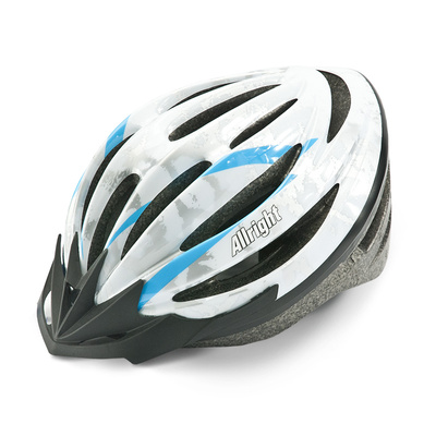 Kask rowerowy Allright SCUD  HB13 niebiesko/biało/srebrny  rozm.M