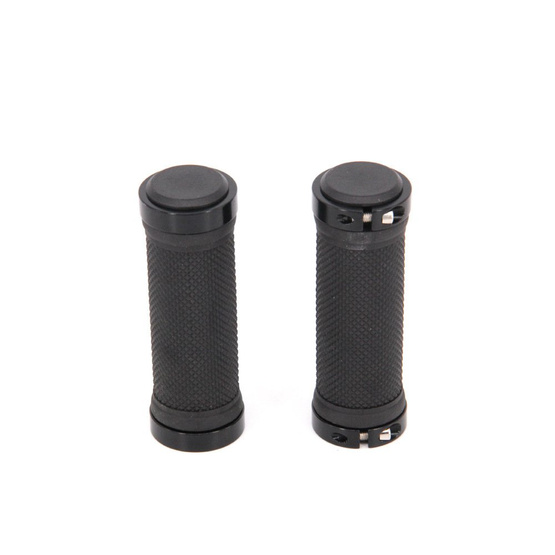Chwyty rowerowe gumowe HL-G218 Black skręcane