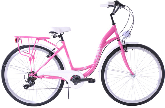 Kozbike City 28 7s rower różowo - biały (K4) (K10)