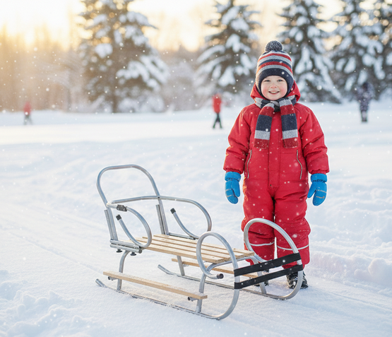 OLKAS Sanki metalowe rurkowe retro szare