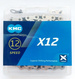 Łańcuch rowerowy12rz KMC x12 sil/bk 126og box