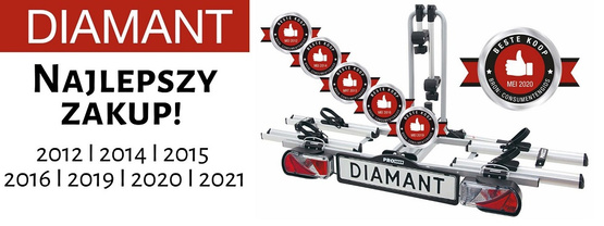Bagażnik rowerowy na hak PROUSER Diamant (na 2 rowery)