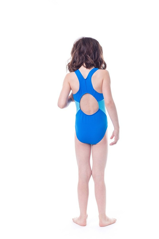 Kostium kąpielowy dziewczęcy model 009 134 niebiesko/błękitny B4D8