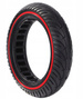 Opona CC 10x2.5 (60/70-7) pełna do e-hulajnóg CZARNA + CZERWONY PASEK