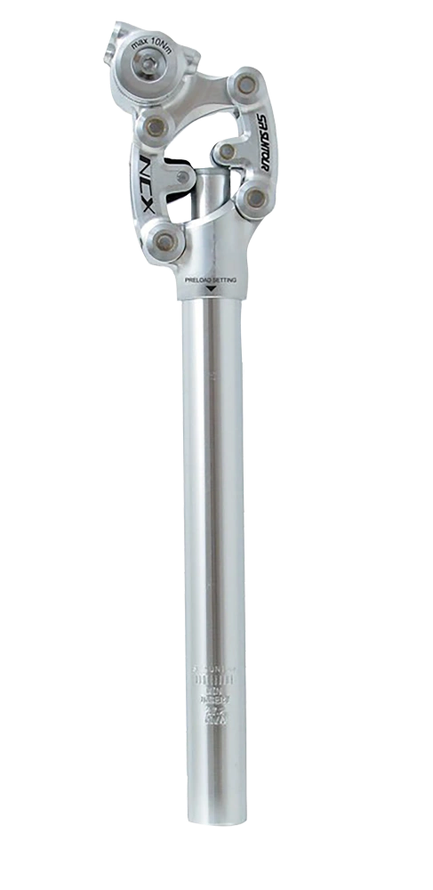 Wspornik rowerowy siodła amort SR SP12 NCX 27,2mm, 350mm, srebrny