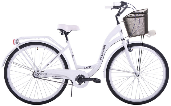 Rower miejski 26 damski Kozbike K25 3S biały (2L3)
