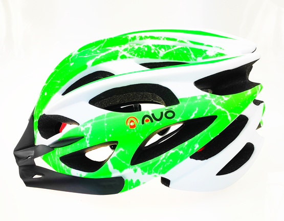 Kask rowerowy PNY-48 biało/zielony mat L (55-61cm) AVO