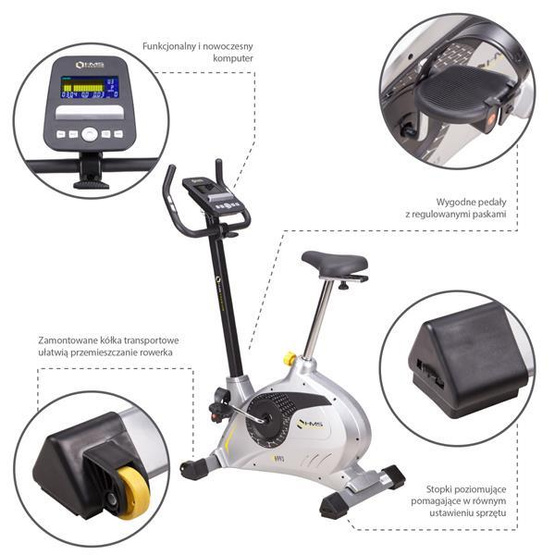 Rower magnetyczny rehabilitacyjny HMS Premium M6993  