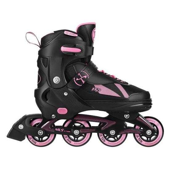 Łyżworolki z wym. płozą Enzo NH382 2w1 różowe rozm. XS 28-31