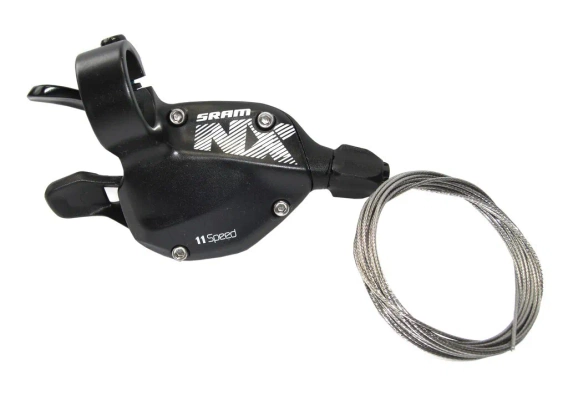 Manetka rowerowa SRAM NX 11-rz prawa, czarna z zaciskiem