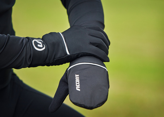 Rękawiczki ocieplane Thermal z pokrowcem, czarne L