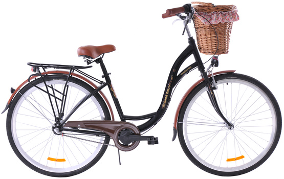 Rower Holland Retro 28 3s czarno-brązowy