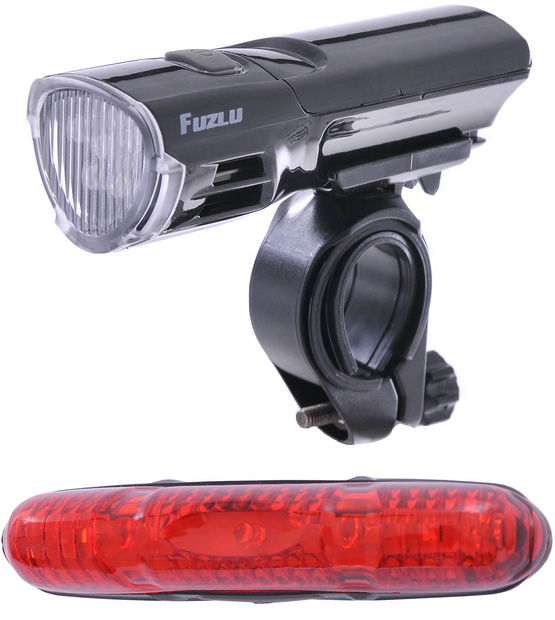 Zestaw lamp rowerowych FUZLU J&K-2225 + J&K-2212 60Lm + 20Lm