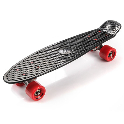 Deskorolka Meteor plastikowa black/red/silver