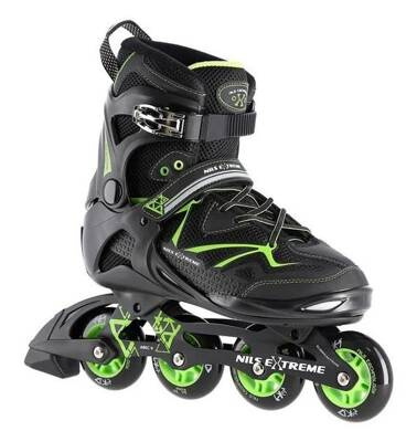 Łyżworolki Nils Extreme NA9022 czarno- zielone rozm. 39