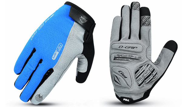 Rękawiczki rowerowe PROX długie Efficient, niebieskie XS gel pro, AIR vent, touch