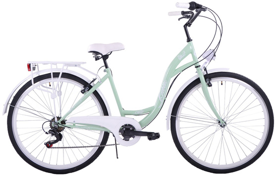 Kozbike City rower 28 7s miętowo-biały (K12)