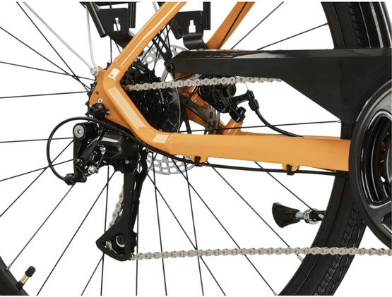 KROSS SENTIO 3.0 XS(16") 28 rower ŻÓŁTY CZARNY POŁYSK