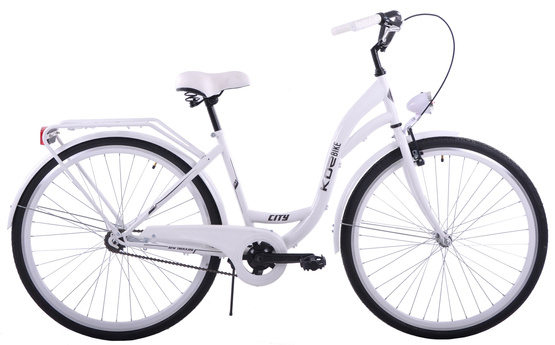 Rower miejski 28 damski Kozbike K25 1s biały (2P1)