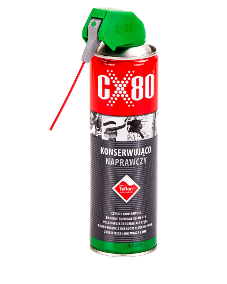 CX-80 250ml duo-spray aplikator płyn konserwująco-naprawczy teflon (zielony)