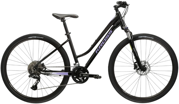 KROSS EVADO 7.0 D L(19") 28 rower CZARNY FIOLETOWY POŁYSK (A6,A10,I9)