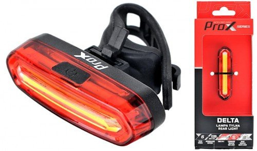 Lampa rowerowa tył ProX Delta Cob Led 50 Lm 600 mAh, USB