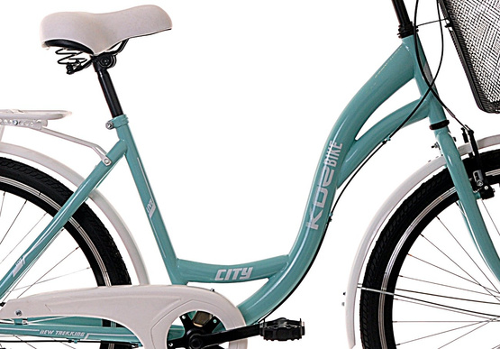 Rower miejski damski 26 Kozbike K24 3 biegi morsko-biały (2P2)