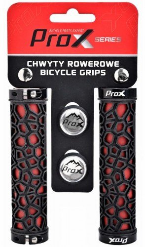 Chwyty ProX GP-53 czerwono-czarne 130mm skręcane