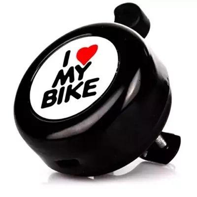 Dzwonek I Love My Bike 49mm czarny