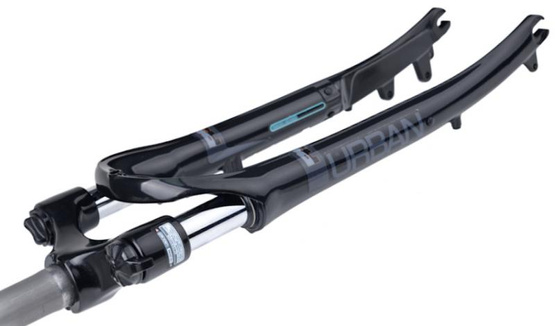 Widelec 28 RST 1 1/8 gwint Urban ML czarny połysk z blokadą