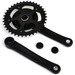 Mechanizm korbowy Comfort alu. 38z 170mm disc 95mm czarny
