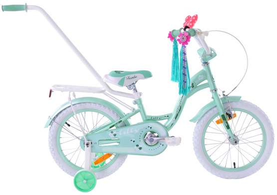 Rower dziecięcy 16 Fuzlu Lilly mint/white