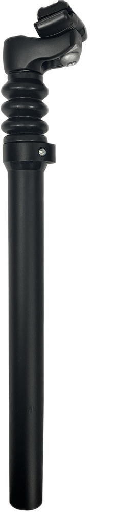 Wspornik siodła rowerowego aluminium, 27,2x350mm, amortyzowany, czarny mat