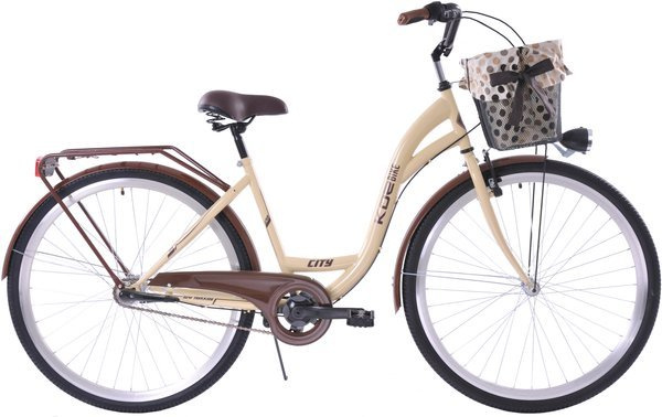 K23 Rower miejski Kozbike 28 3biegi kremowo-brązowy (przerzutka Sturmey Archer) (J7)