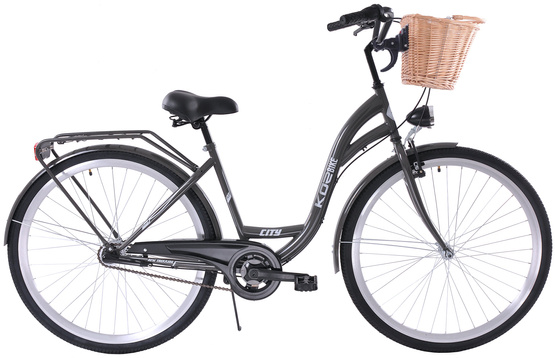 K3 Rower miejski Kozbike 28 3biegi grafitowy  (przerzutka Sturmey Archer) (J11)