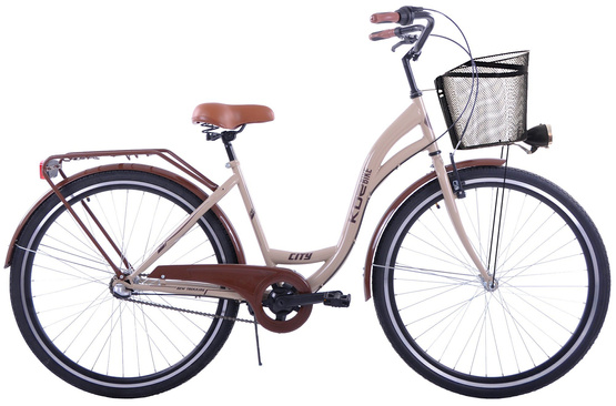 (K29) Rower miejski 28 damski Kozbike beżowo-brązowy 3S (J1)