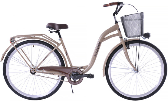 (K66) Rower miejski damski Kozbike 28 S1 złoty matowy (K9,K11)