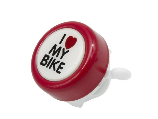 Dzwonek I Love My Bike 49mm czerwony