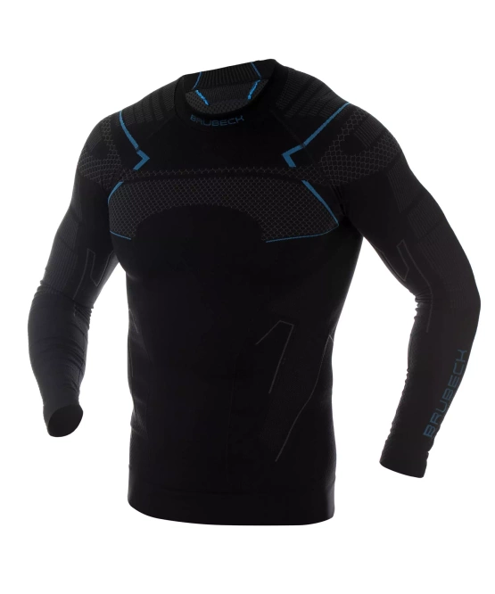 Bluza męska Brubeck Thermo czarny/niebieski XL