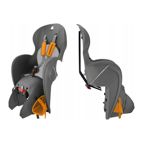 Fotelik rowerowy dziecięcy Wallaroo grey/orange KROSS 