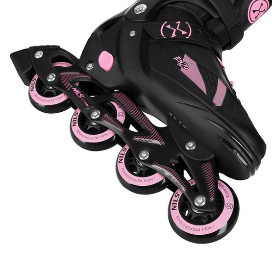 Łyżworolki z wym. płozą Enzo NH382 2w1 różowe rozm. XS 28-31