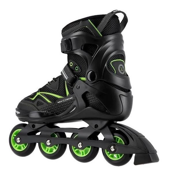 Łyżworolki Nils Extreme NA9022 czarno- zielone rozm. 40