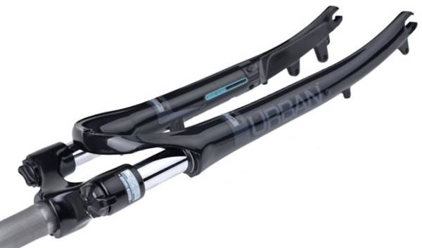 Widelec 28 RST 1 1/8 gwint Urban ML czarny połysk z blokadą