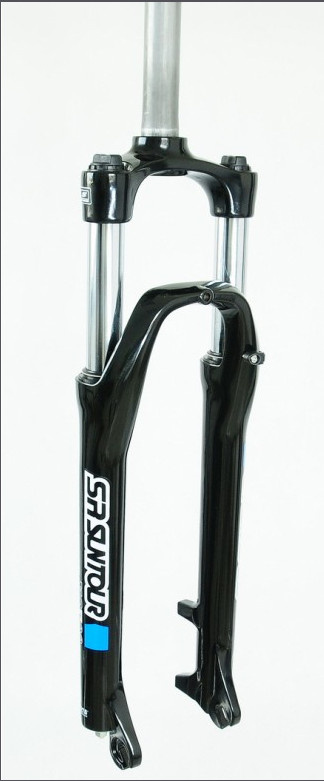 Amortyzator XCE 27,5 skok 100mm 1-1/8 25cm Ahead, dysk, sprężyna, czarny