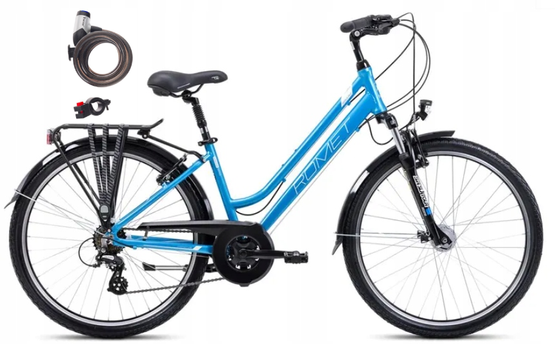 Rower Romet Gazela 26 2 S(15") niebiesko-kremowy + ZAPIĘCIE